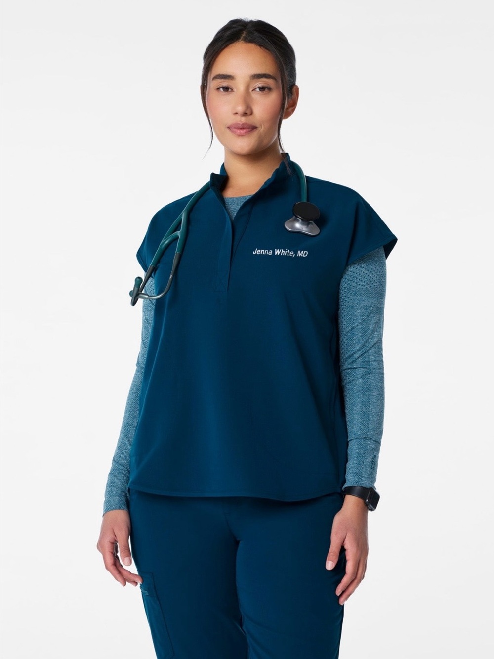 Figs Women's Deep Reef Rafaela Oversized Scrub